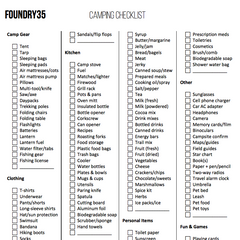 camping checklist
