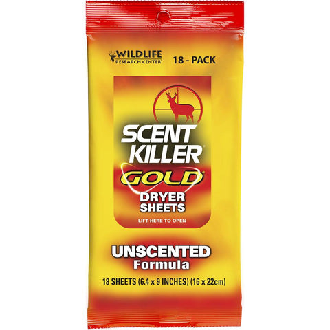 Wildlife Research Scent Killer Dryer Sheets Gold 18 pk.