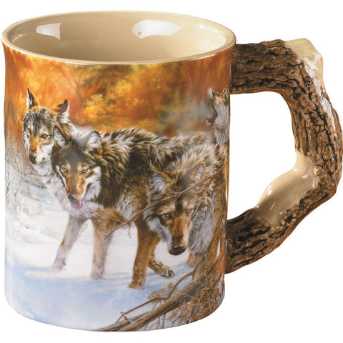 Wild Wings Sculpted Mug Body Language Wolves