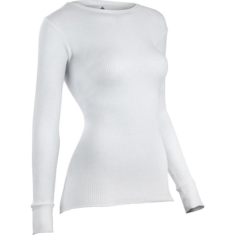 Indera womens Traditional Long Sleeve Thermal Top White Small