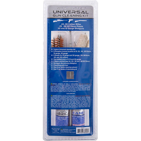 Gunmaster Universal Cleaning Kit 19 pc. w/ oil and solvent
