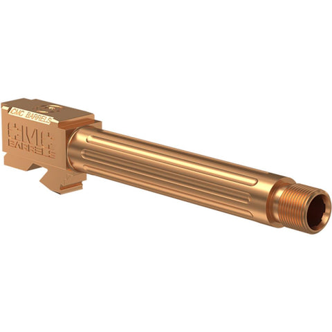 CMC Triggers Fluted Glock Barrels Glock 17 Threaded DLC Bronze HxBN