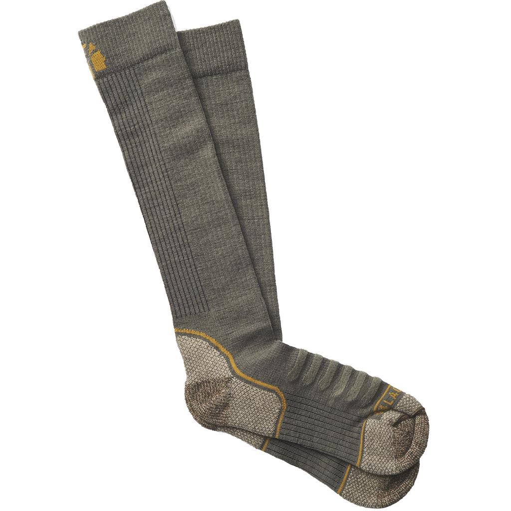 Lacrosse Men's Copper Merino Socks  Midweight Over the Calf OD Green X-Large