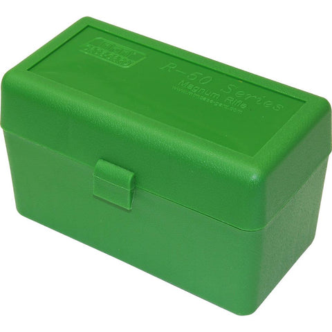 MTM Case-Gard Rifle Ammo Box RLLD-50 Green 50 rd.