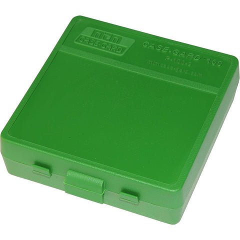 MTM Handgun Ammo Box 9mm and  .380 ACP Green 100 rd.