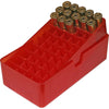 MTM E-50 Series Square Hole Ammo Box .41 Mag to 44 Mag Clear/Red 50 rd.