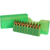 MTM Slip Top Rifle Ammo Box 22-250 30-30 6.5Gren 7.62 Clear/Green 20 rd. - MTM - View 1