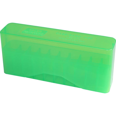 MTM Slip Top Rifle Ammo Box 270 and 300WSM Clear/Green 20 rd.
