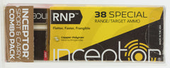Inceptor 38SPLRNDARX Sport & Carry 38 Special 84/77 GR RNP/ARX 120 Bx/ 12 Cs - 120 Rounds