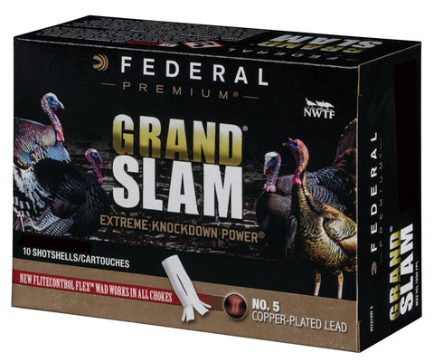 Federal PFCX157F5 Grand Slam Turkey 12 Gauge 3" 1-3/4 oz 5 Shot 10 Bx/ 5