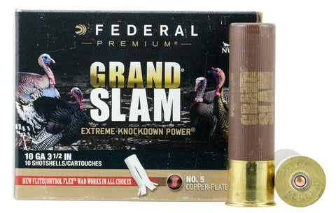 Federal PFCX101F5 Grand Slam Turkey 10 Gauge 3.5" 2 oz 5 Shot 10 Bx/ 5