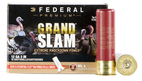 Federal PFCX157F4 Grand Slam Turkey 12 Gauge 3" 1-3/4 oz 4 Shot 10 Bx/ 5