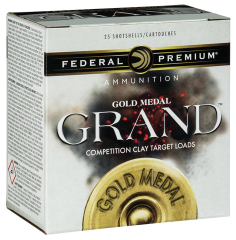 Federal GMT1718 Gold Medal Handicap Paper 12 Gauge 2.75" 1-1/8 oz 8 Shot 25 Bx/ 10