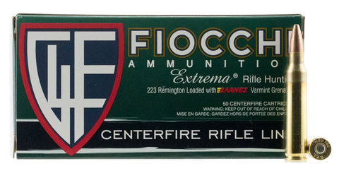 Fiocchi 223VGNT Extrema 223 Remington/5.56 NATO 50 GR Hollow Point Flat Base 50 Bx/ 10 Cs