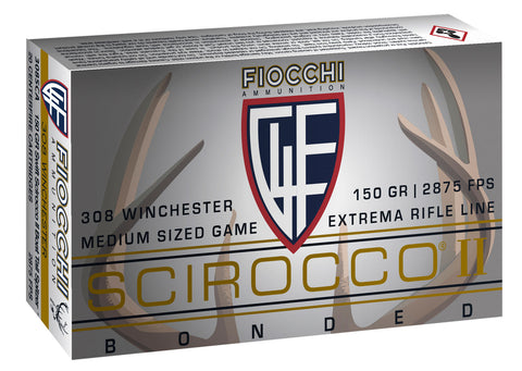 Fiocchi 308SCA Extrema 308 Winchester/7.62 NATO 150 GR Spitzer Boat Tail 20 Bx/ 10 Cs