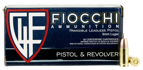 Fiocchi 9FRANG Shooting Dynamics 9mm Luger 100 GR Non-Tox Frangible 50 Bx/ 20 Cs