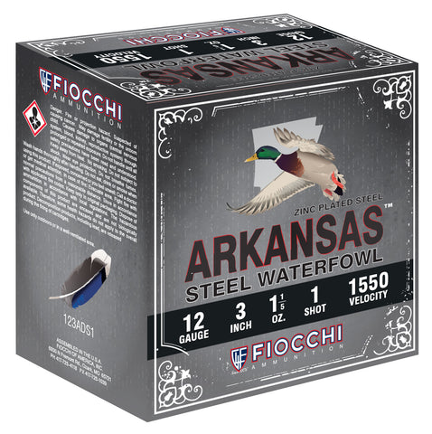 Fiocchi 203ST3 Arkansas Steel  20 Gauge 3" 7/8 oz 3 Shot 25 Bx/ 10 Cs