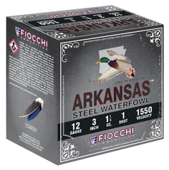 Fiocchi 123ADS1 Arkansas Steel  12 Gauge 3" 1 1/5 oz 1 Shot 25 Bx/ 10 Cs