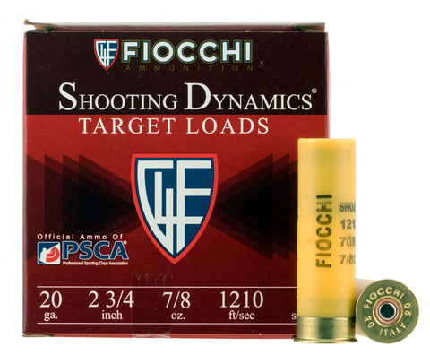 Fiocchi 20SD9 Shooting Dynamics  20 Gauge 2.75" 7/8 oz 9 Shot 25 Bx/ 10 Cs