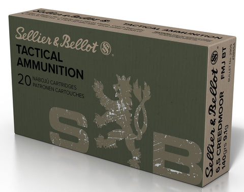 Sellier & Bellot SB65A Rifle  
6.5 Creedmoor 140 GR Full Metal Jacket Boat Tail 20 Bx/ 25 Cs