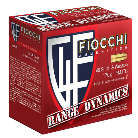 Fiocchi 40ARD Range Dynamics Pistol 40 Smith & Wesson 170 GR Full Metal Jacket Truncated Cone 200 Bx/ 5 Cs - 200 Rounds