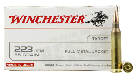 Winchester Ammo USA223R1L USA  223 Rem 55 gr Full Metal Jacket (FMJ) 20 Bx/ 25 Cs