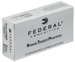 Federal RTP9115 Range and Target  9mm Luger 115 GR Full Metal Jacket 50 Bx/ 20 Cs