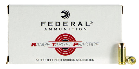 Federal RTP40165 Range and Target  40 Smith & Wesson (S&W) 165 GR Full Metal Jacket 50 Bx/ 20 Cs