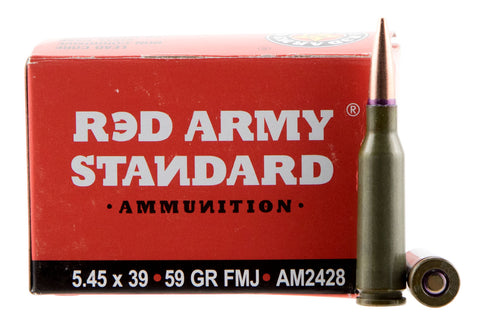 Red Army Standard AM2428 Red Army Standard  5.45x39mm 59 GR Full Metal Jacket Boat Tail 20 Bx/ 50 Cs