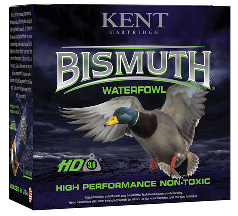 Kent Cartridge B1235W424 Bismuth High Performance Waterfowl 12 Gauge 3.5" 1-1/2 oz 4 Shot 25 Bx/ 250 Cs