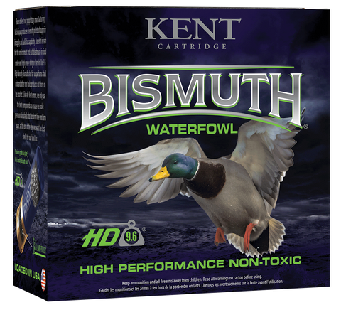 Kent Cartridge B123W404 Bismuth High Performance Waterfowl 12 Gauge 3" 1-3/8 oz 4 Shot 25 Bx/ 250 Cs
