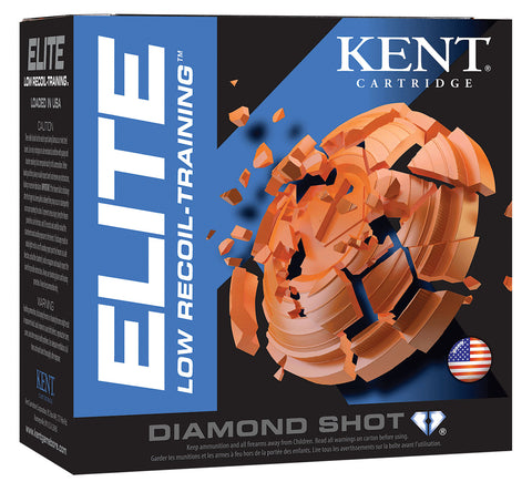 Kent Cartridge E12L248 Elite Low Recoil/Training 12 Gauge 2.75" 7/8 oz 8 Shot 25 Bx/ 10 Cs