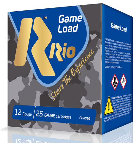 RIO AMMUNITION SG326 Game Load Super Game High Velocity 12 Gauge 2.75" 1-1/8 oz 6 Shot 25 Bx/ 10 Cs
