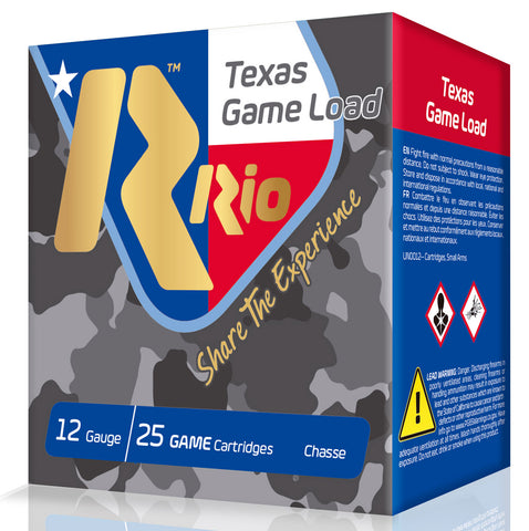 RIO AMMUNITION TGHV366TX Top Game High Velocity 12 Gauge 1-1/4 oz 6 Shot 25 Bx/ 10 Cs