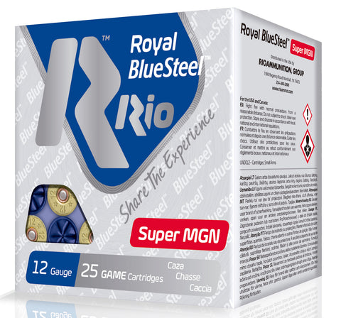 RIO AMMUNITION RBSSM402 Royal BlueSteel Super Magnum 12 Gauge 3.5" 1-3/8 oz 2 Shot 25 Bx/ 10 Cs