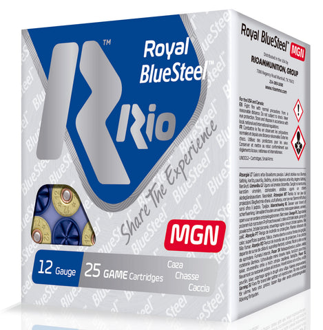 RIO AMMUNITION RBSM202 Royal BlueSteel Magnum 20 Gauge 3" 1 oz 2 Shot 25 Bx/ 10 Cs
