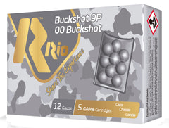 RIO AMMUNITION RB129 Royal Buck  12 Gauge 2.75" Buckshot 9 Pellets 00 Buck Shot 5 Bx/ 50 Cs