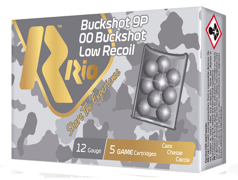 RIO AMMUNITION RBLR129 Royal Buck Low Recoil 12 Gauge 2.75" Buckshot 9 Pellets 00 Buck Shot 5 Bx/ 50 Cs