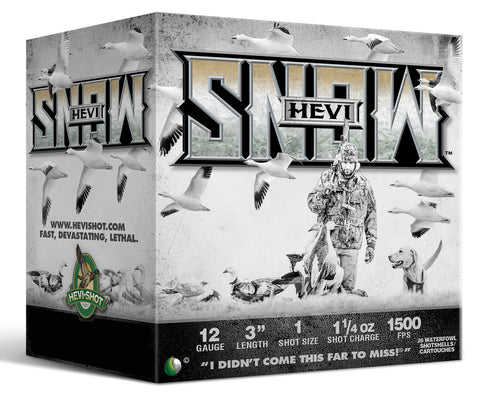 Hevishot 20001 Hevi-Snow Waterfowl 12 Gauge 3" 1-1/4 oz 1 Shot 25 Bx/ 10 Cs