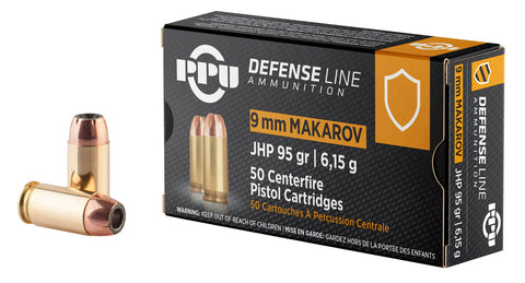 PPU PPD9M Handgun Defense 
9x18 Makarov 93 GR Jacketed Hollow Point 50 Bx/ 20 Cs