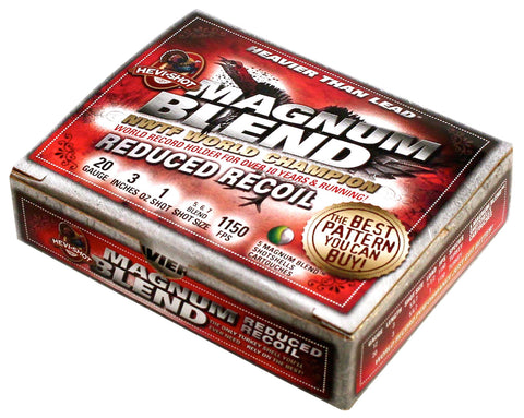Hevishot 9567 Magnum Blend Reduced Recoil 
20 Gauge 3" 1 oz 5,6,7 Shot 5 Bx/ 10 Cs