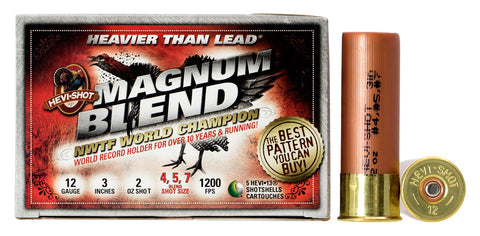 Hevishot 43457 Magnum Blend 12 Gauge 3" 2 oz 4,5,7 Shot 5 Bx/ 10 Cs
