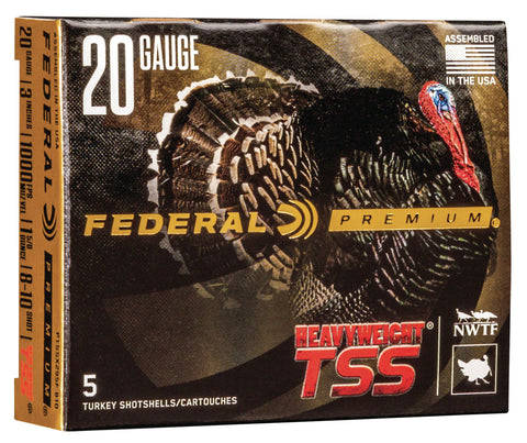 Federal PTSSX295F810 Premium Turkey 20 Gauge 3.5" 1-5/8 oz 8/10 Shot 5 Bx/ 10 Cs