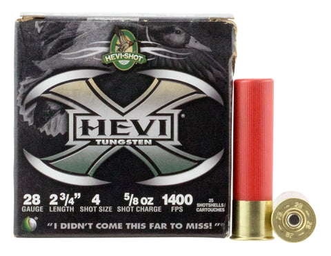 Hevishot 52804 Hevi-X  
28 Gauge 2.75" 5/8 oz 4 Shot 25 Bx/ 10 Cs
