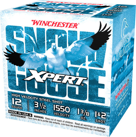 Winchester Ammo WXS12L12 Xpert Snow Goose High Velocity 12 Gauge 3.50" 1 3/8 oz 1&2 Shot 25 Bx/ 10 Cs