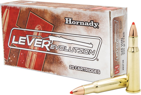Hornady 82738 LEVERevolution  
348 Winchester 200 GR Flex Tip Expanding 20 Bx/ 10 Cs