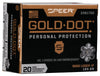 Speer Ammo 23617GD Gold Dot Personal Protection 
9mm Luger +P 124 GR Hollow Point 20 Bx/ 10 Cs - CCI - View 1