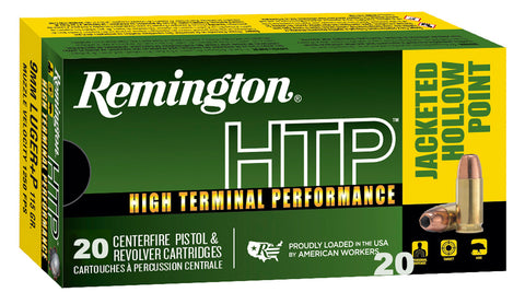 Remington Ammunition RTP9MM6A High Terminal Performance  
9mm Luger +P 115 GR Jacketed Hollow Point 20 Bx/ 25 Cs