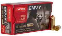 NORMA AMMUNITION (RUAG) 299440050 Carbine Envy 
9mm Luger 124 GR Envy 50 Bx/ 20 Cs
