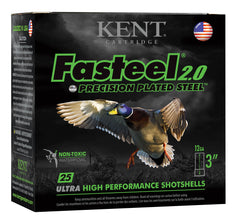 Kent Cartridge K123FS404 Fasteel Waterfowl 12 Gauge 3" 1-3/8 oz 4 Shot 25 Bx/ 10 Cs